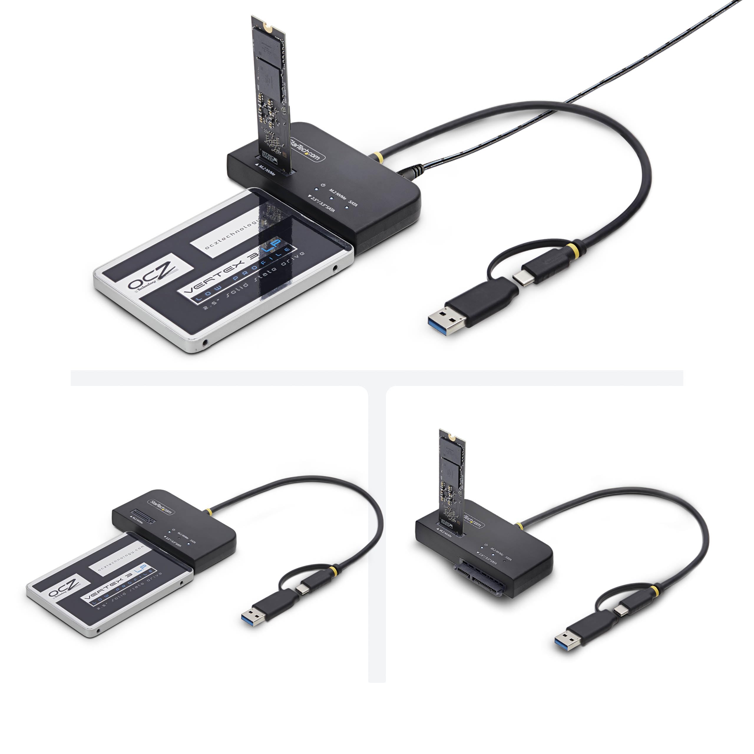 Amazon.com: StarTech USB-C/USB-A to M.2 NVMe and 2.5in/3.5in SATA