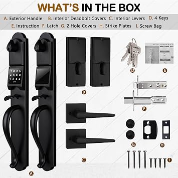 Keyless Entry Door Lock with Handle Set, Right Hand