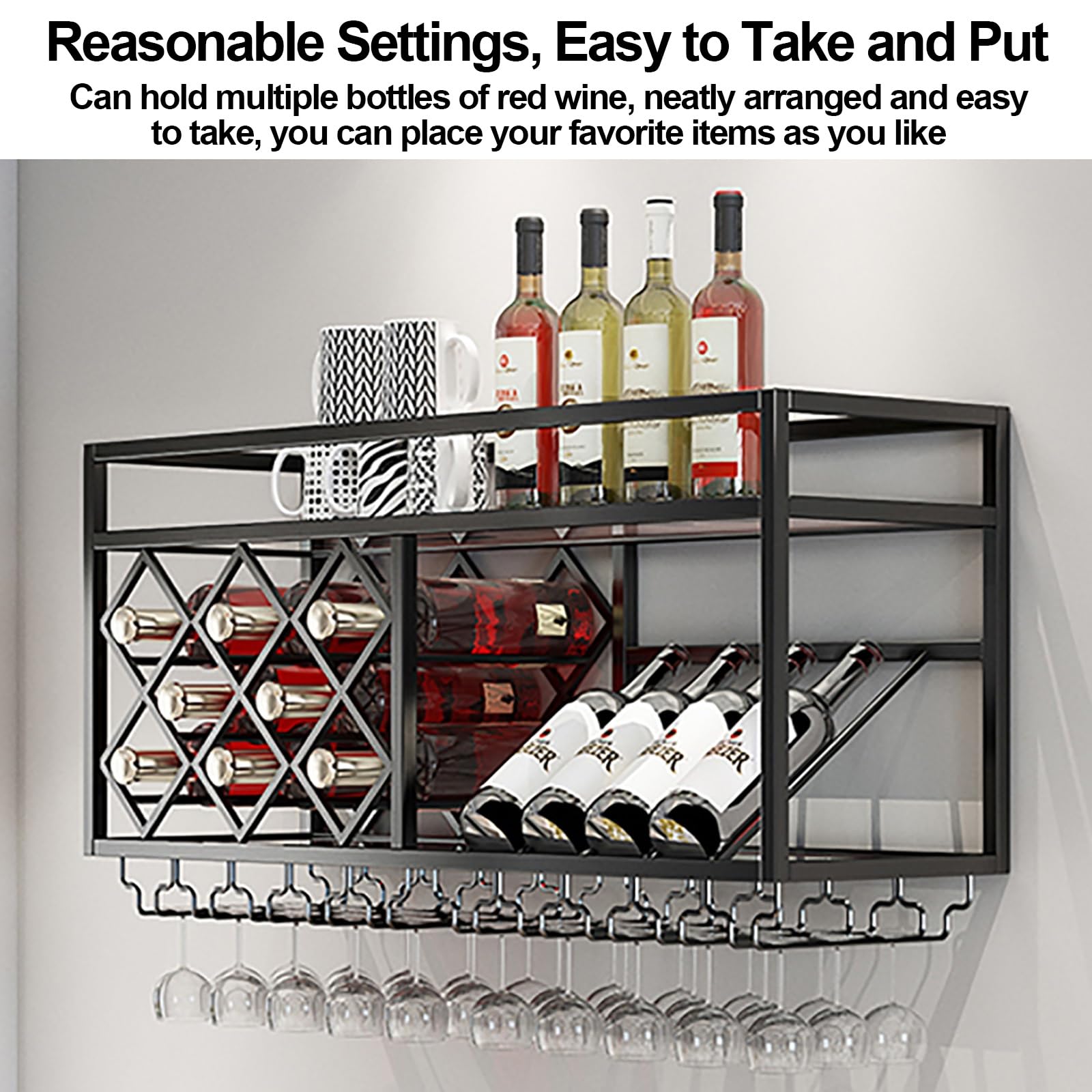 Amazon｜ワインラック 酒棚 ワインセラー ボトルスタンド、キッチン