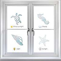 Vista 92 de GORGECRAFT 16 calcomanías de alerta de vidrio para ventana de mariposa, anticolisión, animales, arcoíris, para pájaros, pegatinas, película