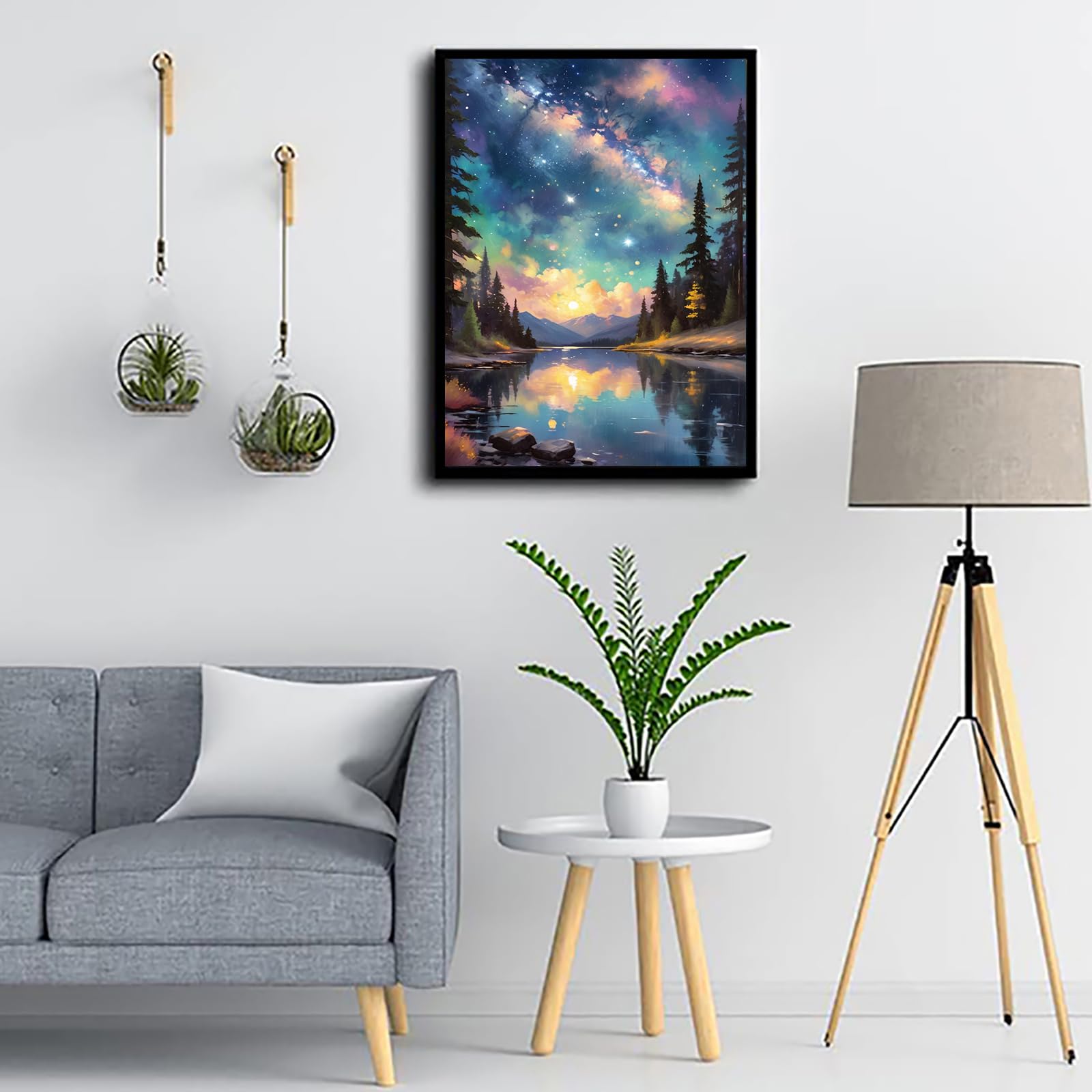 GemZono Diamond Painting Kit Sternenhimmel – 12x16 Zoll, 5D Vollbohrer, Inkl. Diamanten & Werkzeug