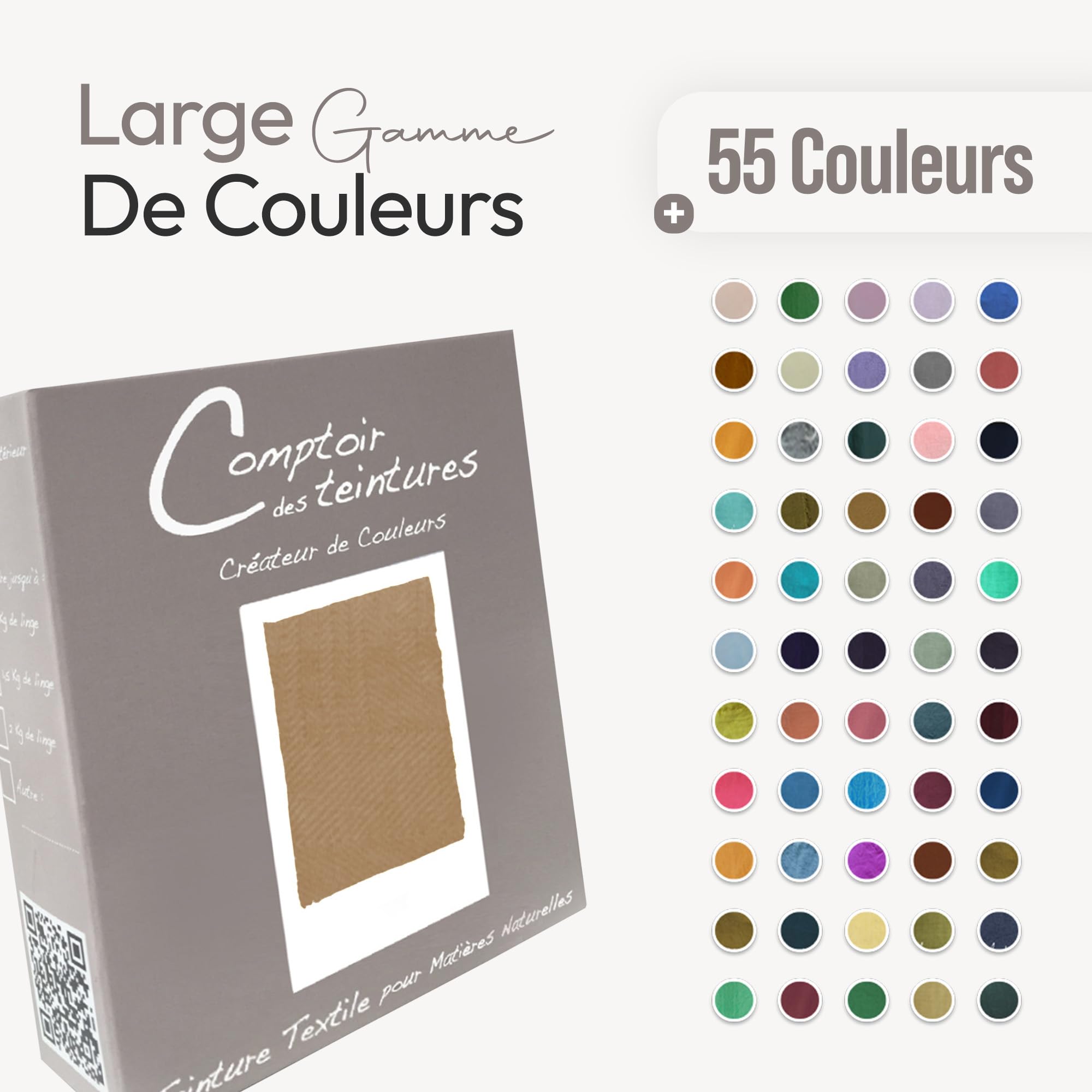 Teinture Textile – Mélange Tabac (pour 2kg linge) – Teintures Durables pour Draps, Serviettes et Nappes – Facile à Utiliser en Machine à Laver ou à la Main
