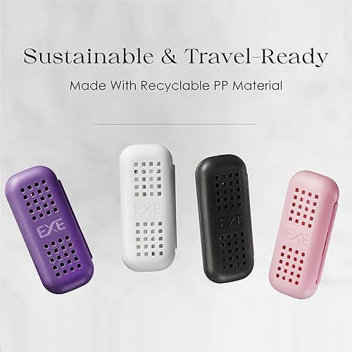 Miniatura 8 de MINIBOX Kit de cepillo de dientes plegable de tamaño de viaje reemplazable construido con funda, cerdas de doble capa, cepillo de dientes portátil