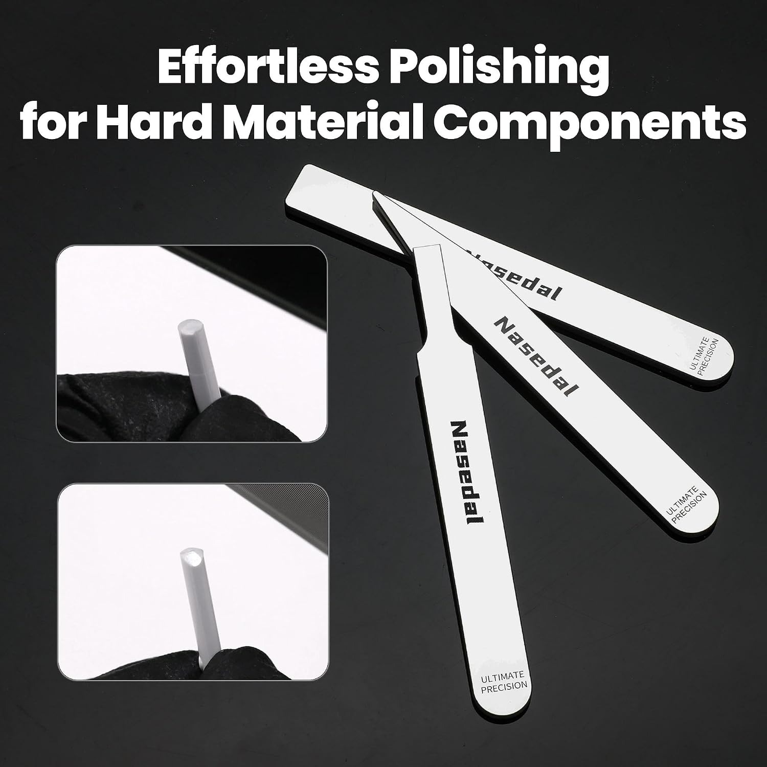 4PCS Hobby Glass File Polishing Tools for Gunpla, 3D Prints Sanding