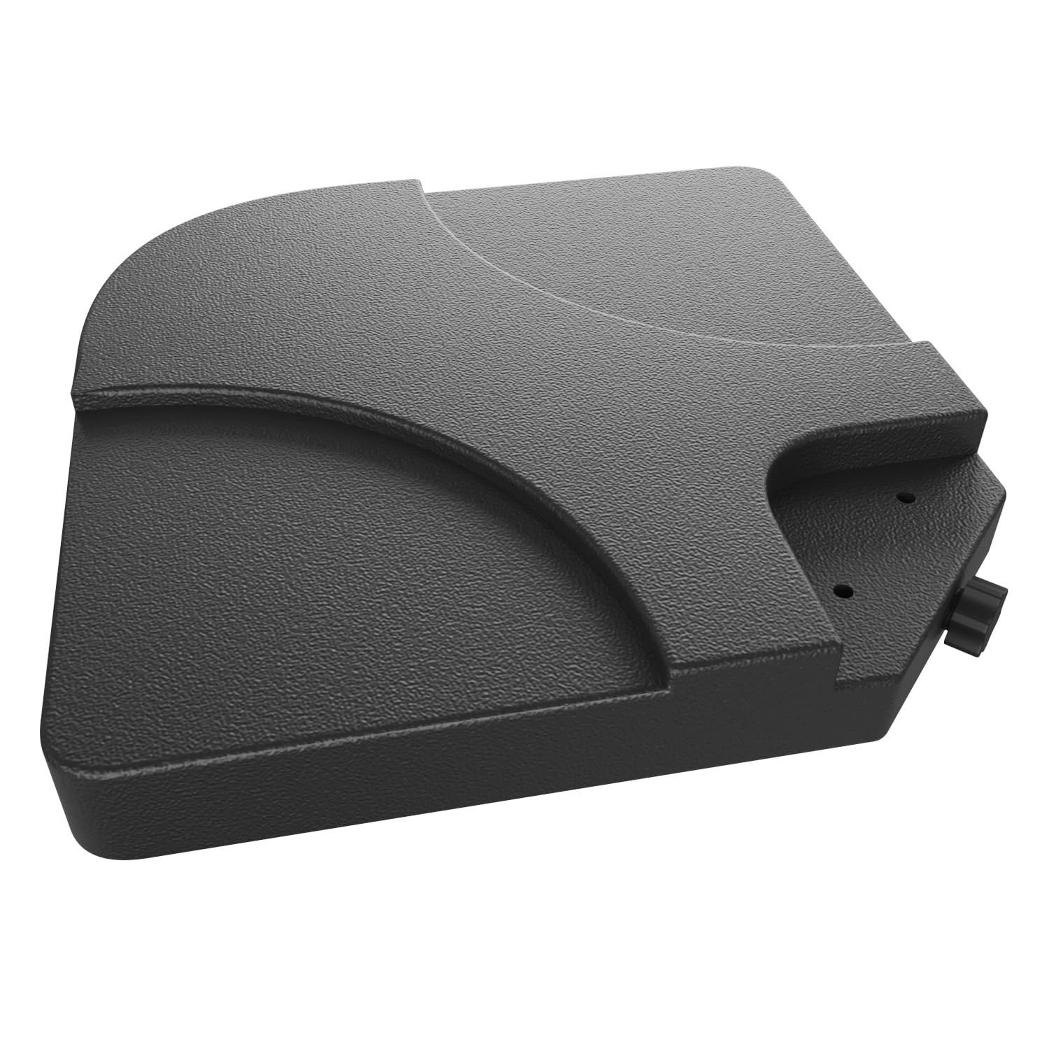 Set 4 Supporto Pesi Base Ombrellone Parasole Da Giardino In Plastica HDPE Riempibili Con Acqua E Sabbia 60 Litri / 100 Kg Adatti Per Ombrelloni Base A Croce 50 x 50 x 7.5 cm Nero