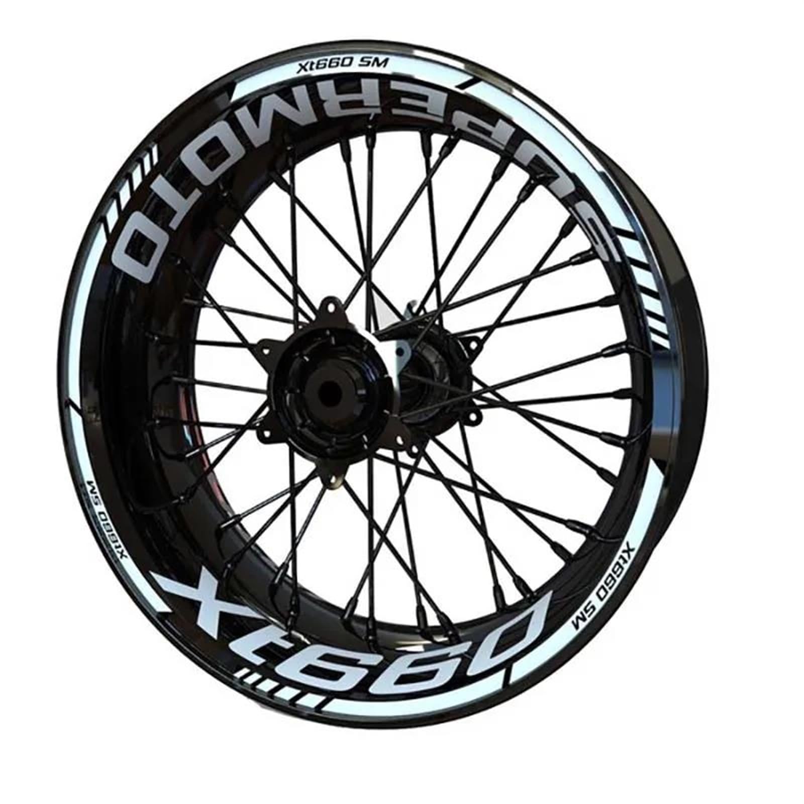 Motorcycle Accessories Reflective Rim Edge Stripes Wheel Stickers for Yamaha Xt660 Xt 660(Style 2)