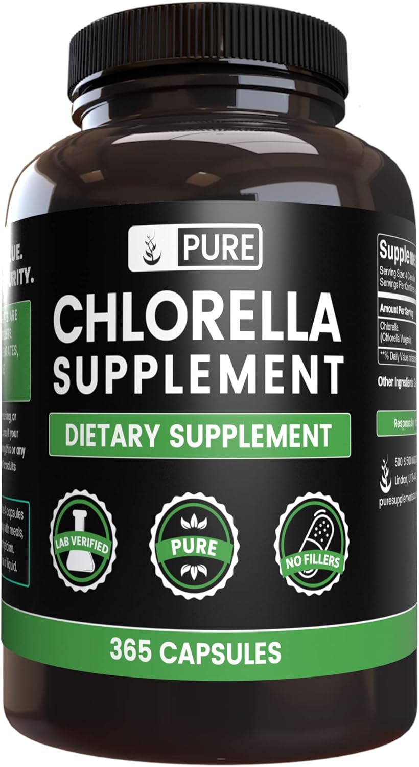 Chlorella Capsules (365 Capsules) Powerful Antioxidant*, Freshwater