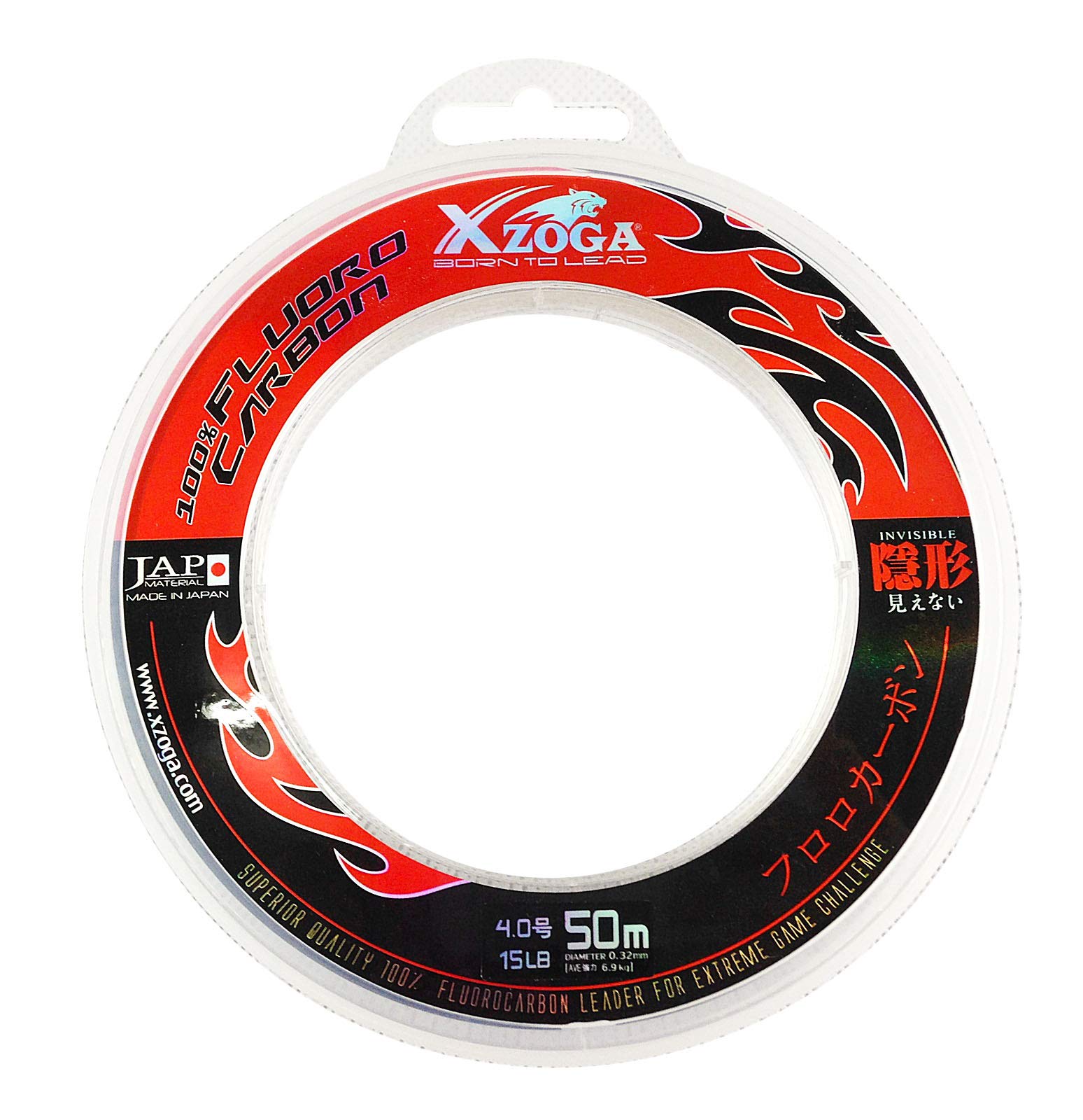 100% Fluorocarbon Invisible Fishing Leader Line 15Lb/50M (1)