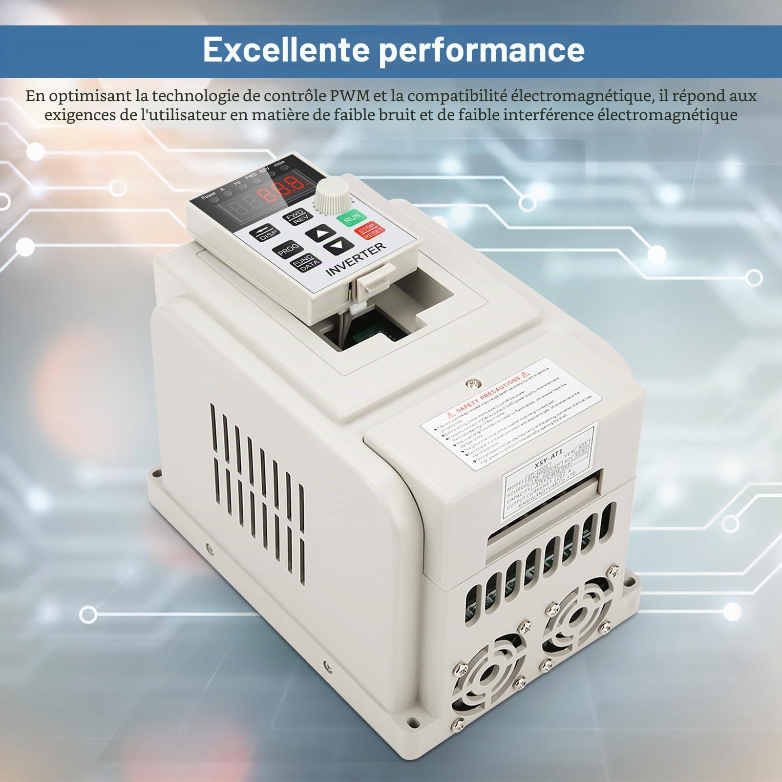 Contrôleurs de Vitesse de Moteur, Contrôleur de Vitesse de Moteur AC 220V 4kW Contrôleur de Vitesse VFD monophasé pour Moteur AC triphasé 4kW