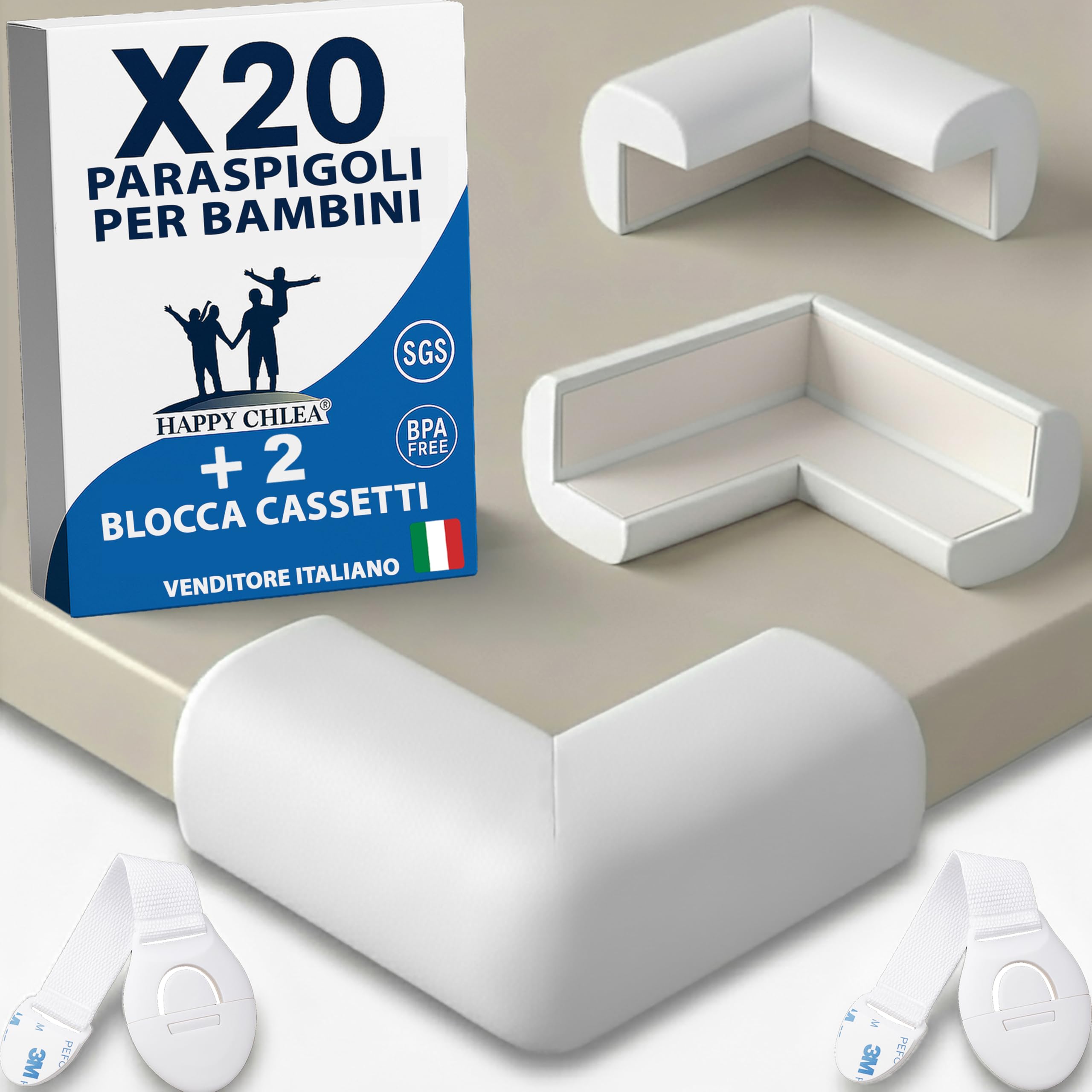 8 Paraspigoli In Schiuma Morbida Per Bambini - Autoadesivi, Larga Protezione, Sicurezza Mobili E Tavoli