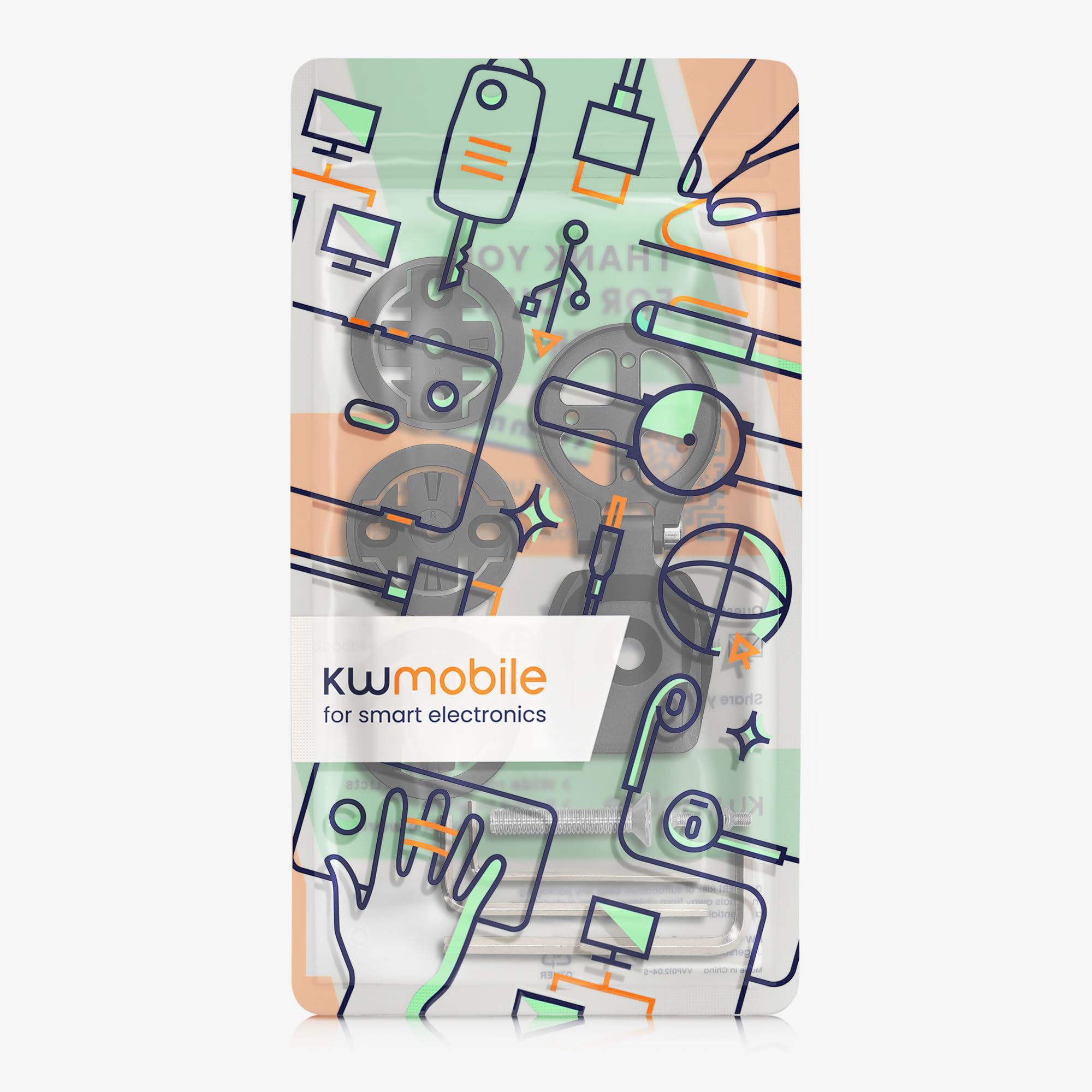 kwmobile Mocowanie kompatybilne z Garmin Edge/Bryton Rider/Wahoo Mount - Uchwyt rowerowy - Uchwyt rowerowy do przedniego mocowania rowerowego komputera - Czarny