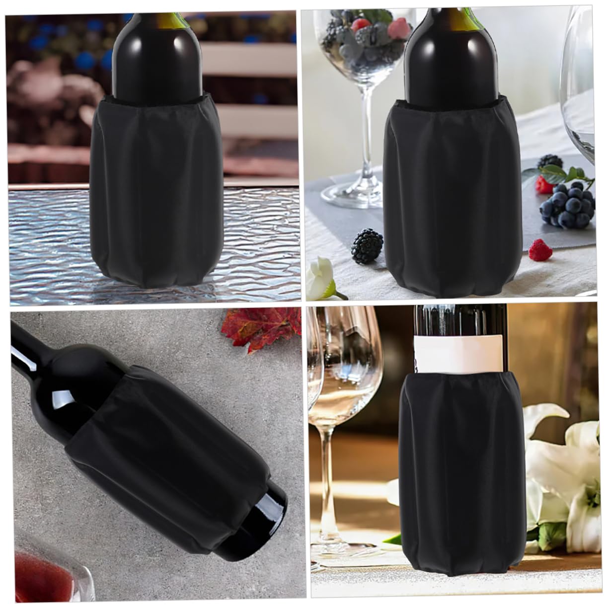 MAGICLULU Funda Enfriadora Botellas Reutilizable, Bolsas de Hielo para Vino y Cerveza, Gel y Poliéster, 2 Piezas, Adecuado para Enfriar