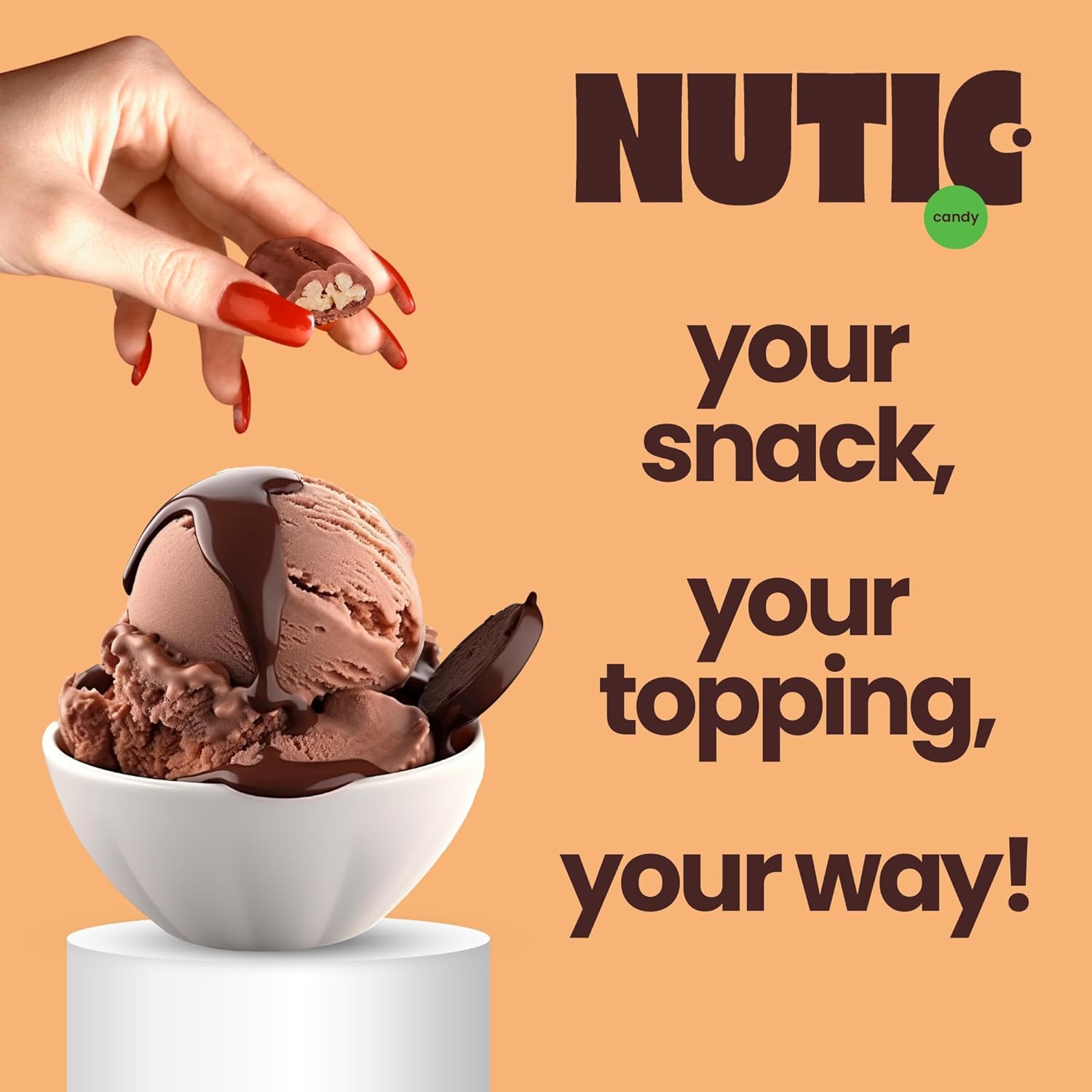 Nutic Milk Chocolate Covered Pecans - 5Lb - Sweet Delights - Indulge in Soft & Creamy, Exquisite Candy Clusters & Sweet Snacks, Perfect Food Gift for Any Occasion and Gift Basket