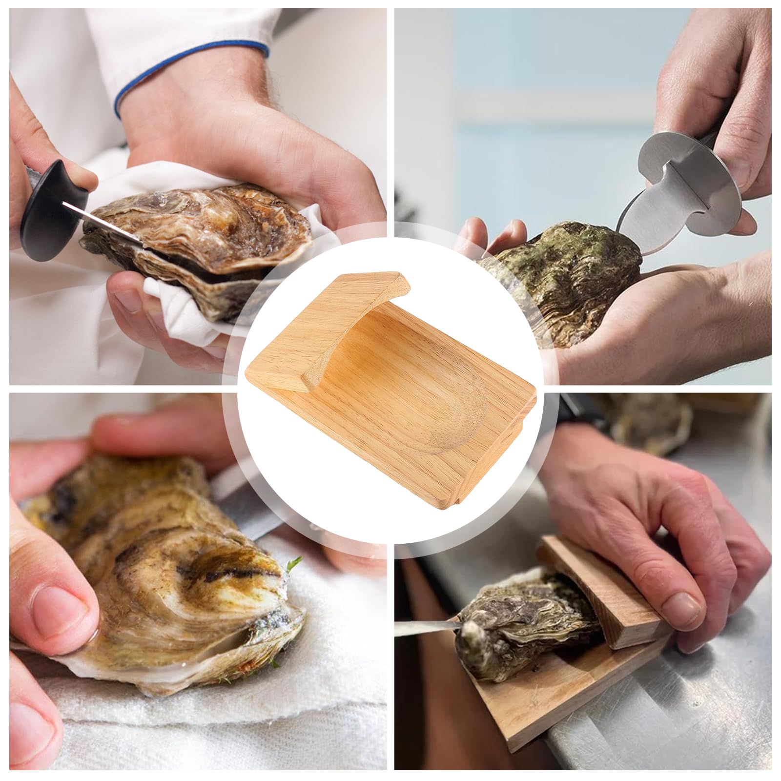 Kit Ouvre Huitre,2 Oyster Opener Facile, Couteau Pour Ouvrir Les Huîtres Avec Pince à Huîtres En Bois, Portable Fruits De Mer Outil - Maison