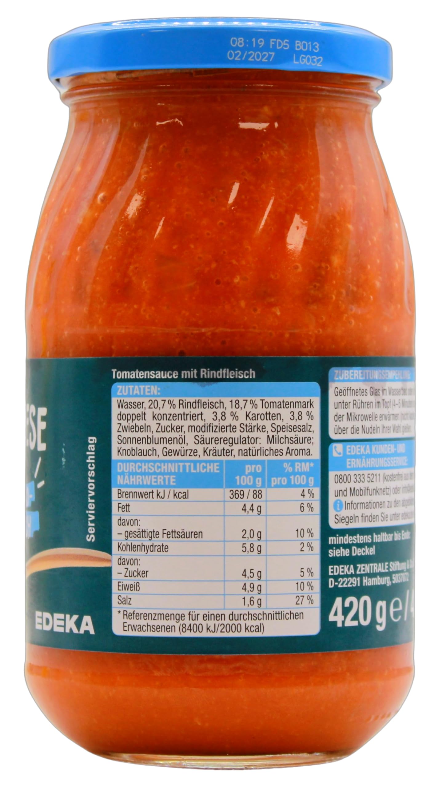 Gut & Günstig Nudelsauce Bolognese, 10er Pack (10 x 400ml)
