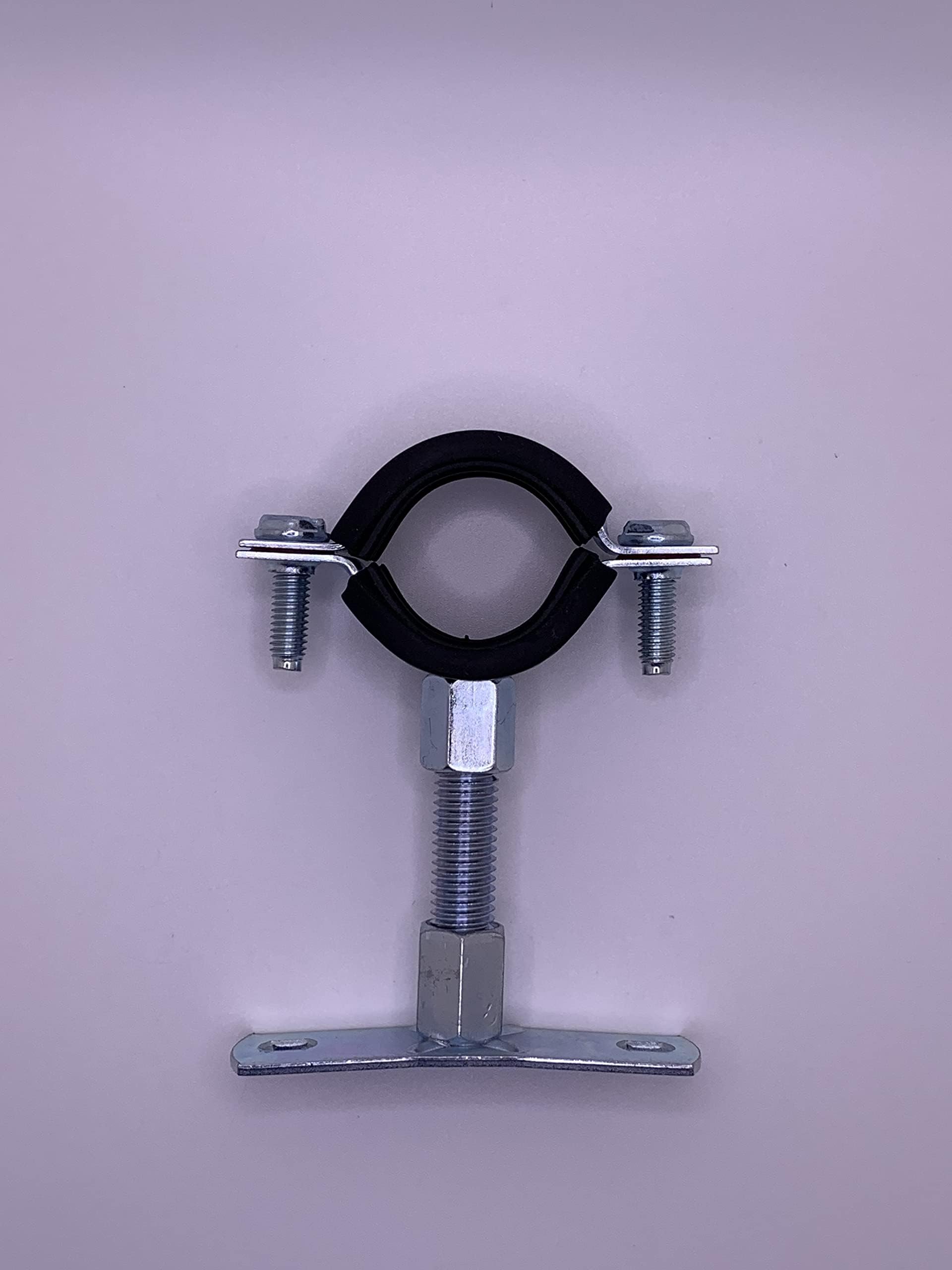 Steel Rubber Lined Munsen Ring 1" or 32-36mm Set with Rod - TNJ Pipe Clips (Rod Length 50mm)