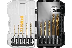 DEWALT Titanium Nitride Coated 10-Piece Impact Ready Drill Bit Set (DD5160)