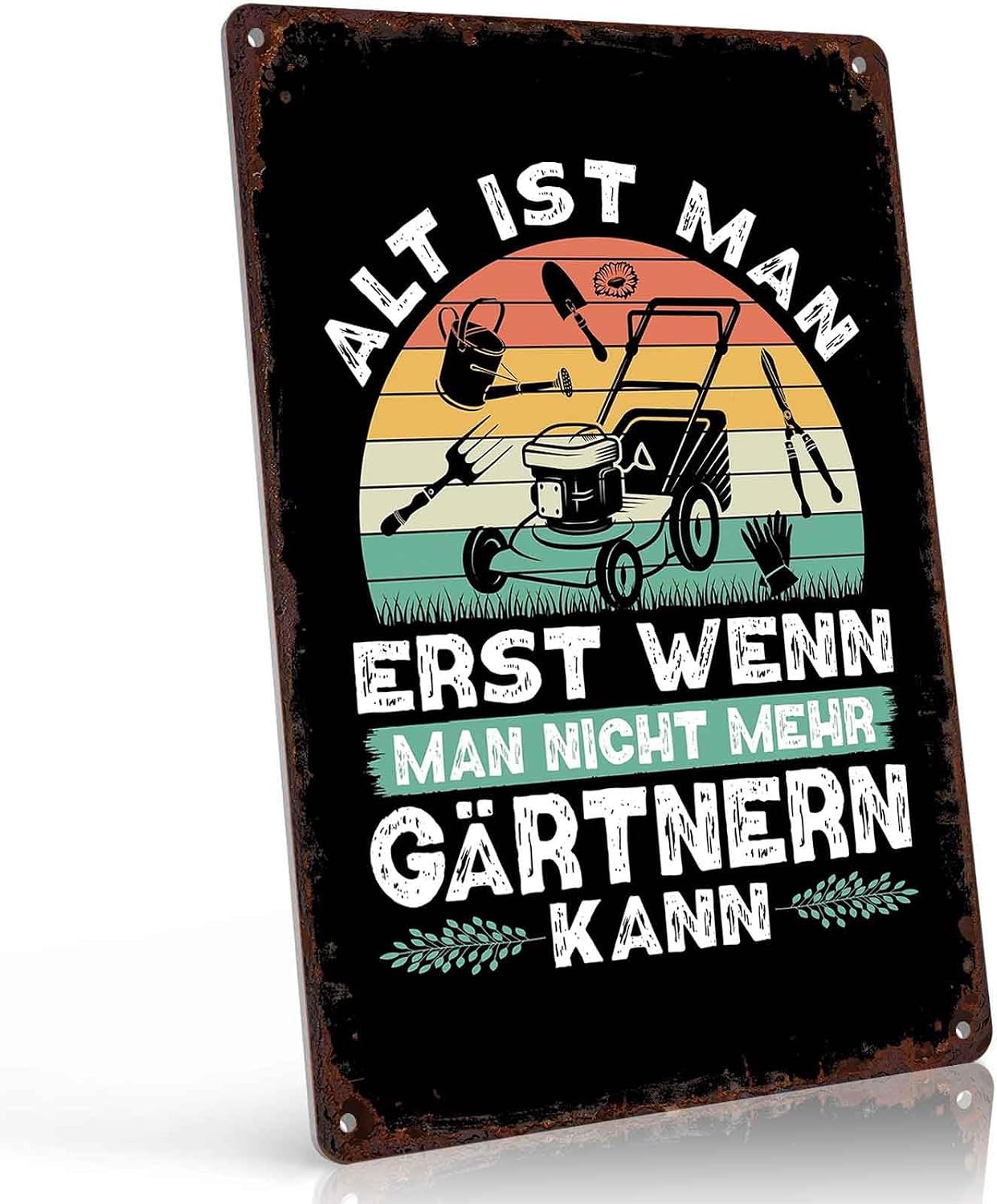 Gardening Tools Metal Sign 8 x 12 Inch
