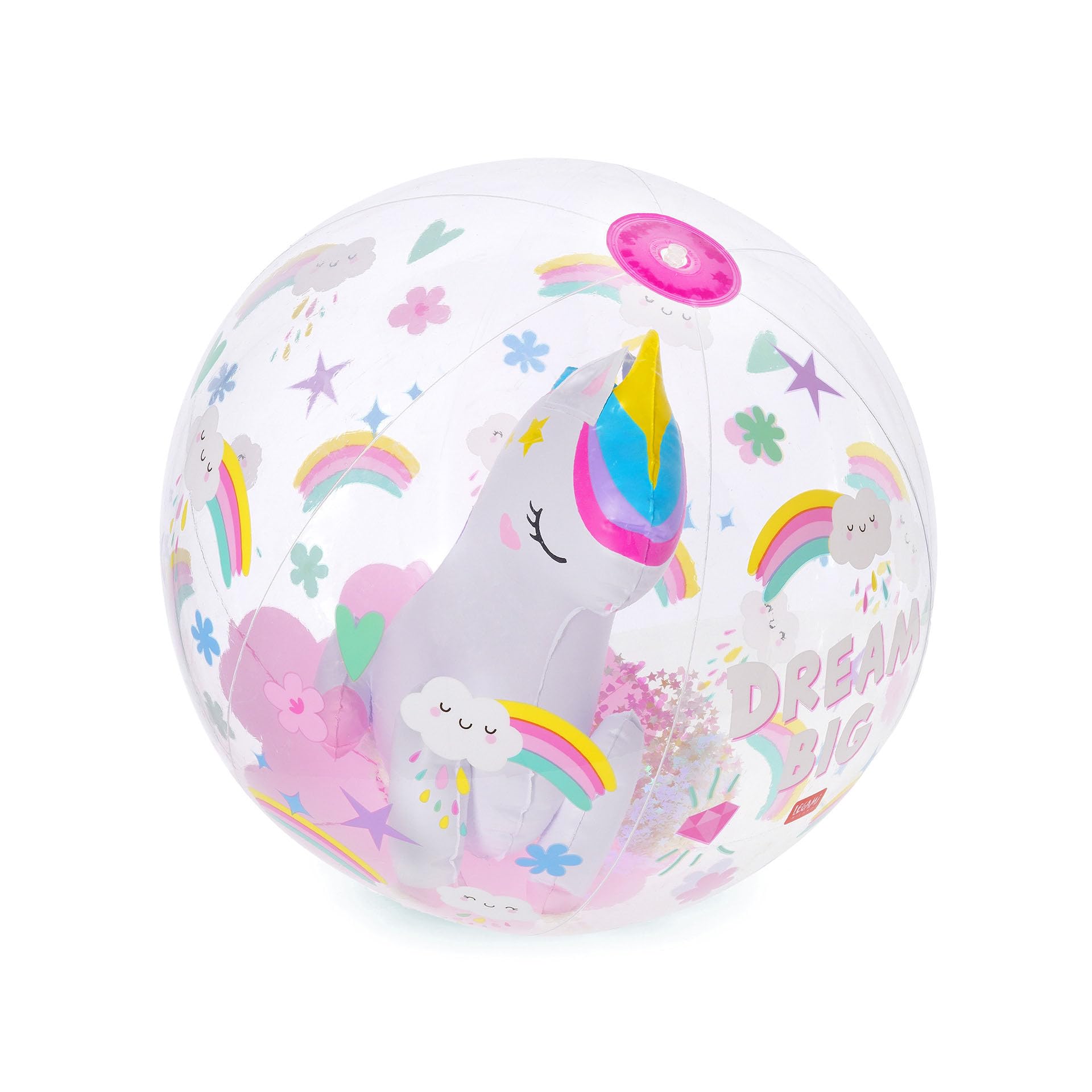 Legami - Palla da Spiaggia Gonfiabile, Beach Ball, Pallone Gonfiabile in PVC, Morbido per Bambini, Palla Gonfiabile per Feste Mare, Gonfiabile per Giocare Calcio Pallavolo, Diametro 40 cm
