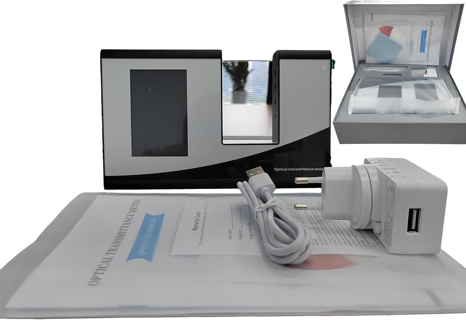 Optical Transmittance Tester Meter with Wavelength Visible Light 380nm-760nm Infrared Peak Wavelength 940nm 1400nm UV Visible Light Infrared 940nm Infrared Full Band SHGC and TSER