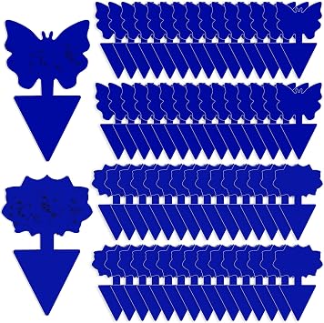 Fruit Fly Traps, 60 Pack Blue Sticky Traps, Fungus Gnat Traps, Plant Fly Stickers for Indoor and Outdoor Use Protect The Plant