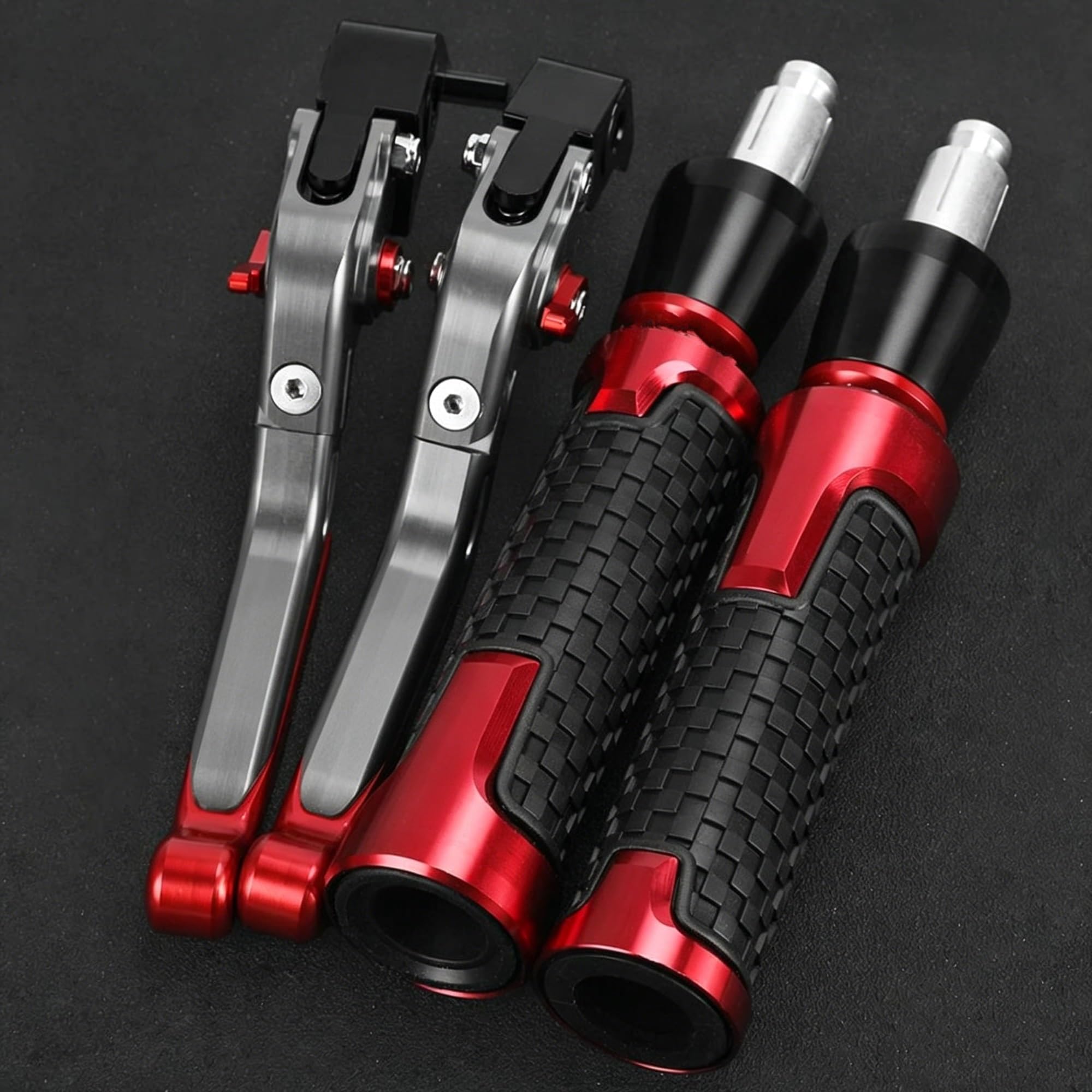 YZXOOP Clutch Levers Motorcycle Brake Clutch Lever Handlebar Grips for Loncin for Voge RR525 RR 525 Replacement Kit with Handle Bar End Motorbike Handlebar Brake Lever