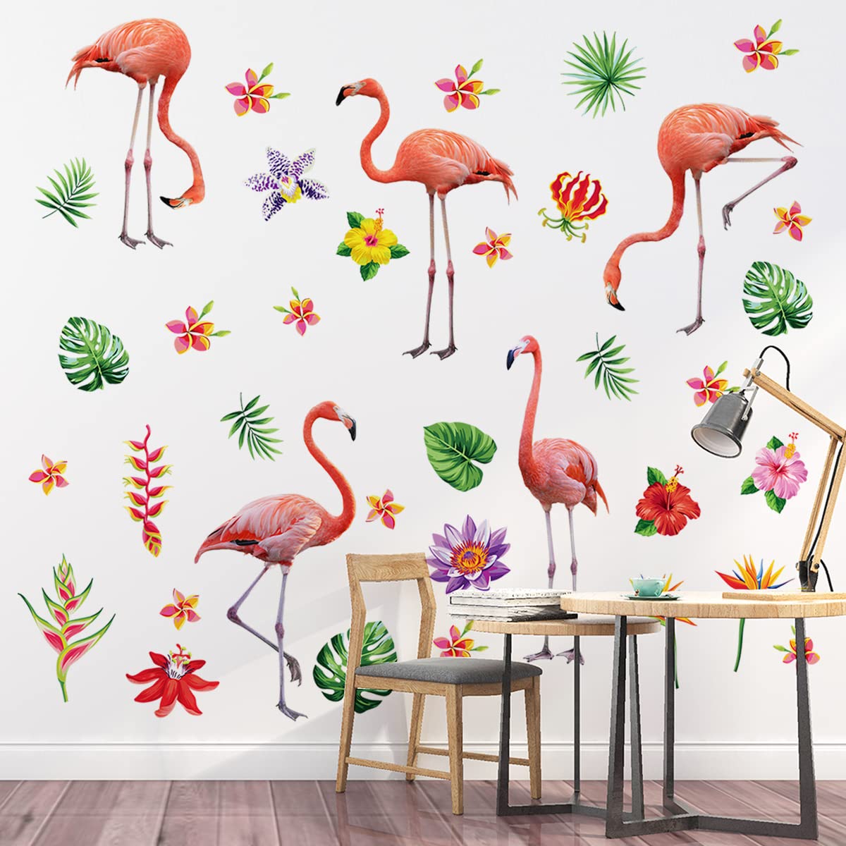 Amazon.com: MEFOSS 3D Colorful Flamingo Wall Decals Tropical