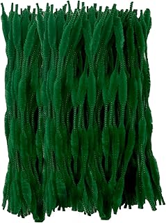 مجموعة منظفات الأنابيب الخضراء من تواوب ذا ون اند اونلي بيبي، منظفات أنابيب قابلة للانحناء مصنوعة من قماش الشانيل، مناسبة للحرف اليدوية والأعمال الإبداعية، سمك 13 ملم × طول 30 سم، 120 قطعة