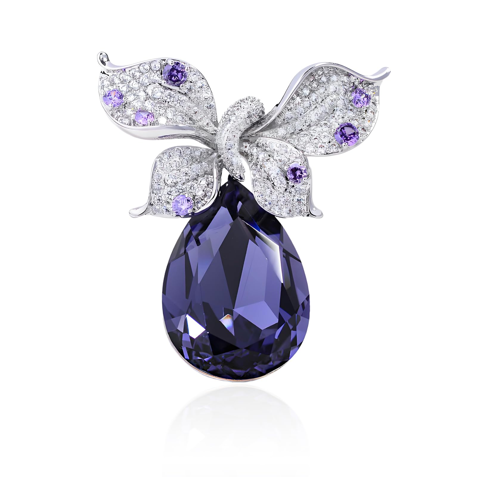 Broche con Diamantes de imitación y Cristal para Mujer, Accesorio para Vestido de Solapa, Regalo de cumpleaños o San Valentín.