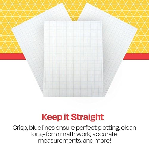 Vista 5 de School Smart doble cara milimetrado con 1/2 en la regla – 8 1/2 x 11 pulgadas – resma de 500 – color blanco