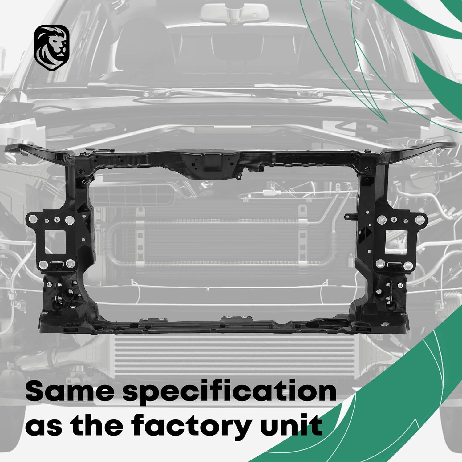 YHTAUTO Front Radiator Support Fit for 2016 2017 2018 2019 Honda Civic, Radiator Core Support Assembly Plastic with Steel