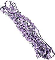 Vista 12 de EXCEART Cinta floral de encaje rosa DIY apliques de boda para manualidades de costura 14.8 ft (amarillo)