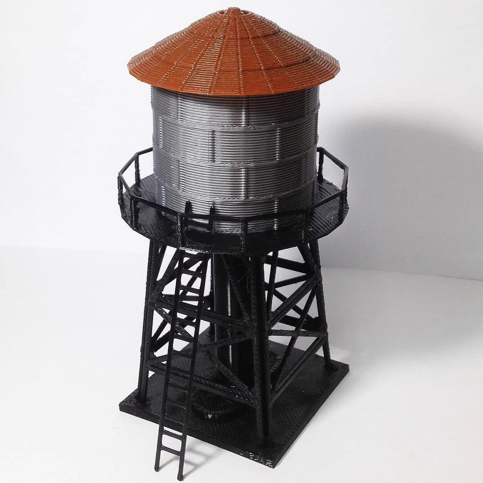 MagiDeal Modèle à l'échelle Ho Château d'eau Scène Décoration Facile à Assembler Simulation 1/87 Mini réservoir d'eau Modèle à l'échelle Ho