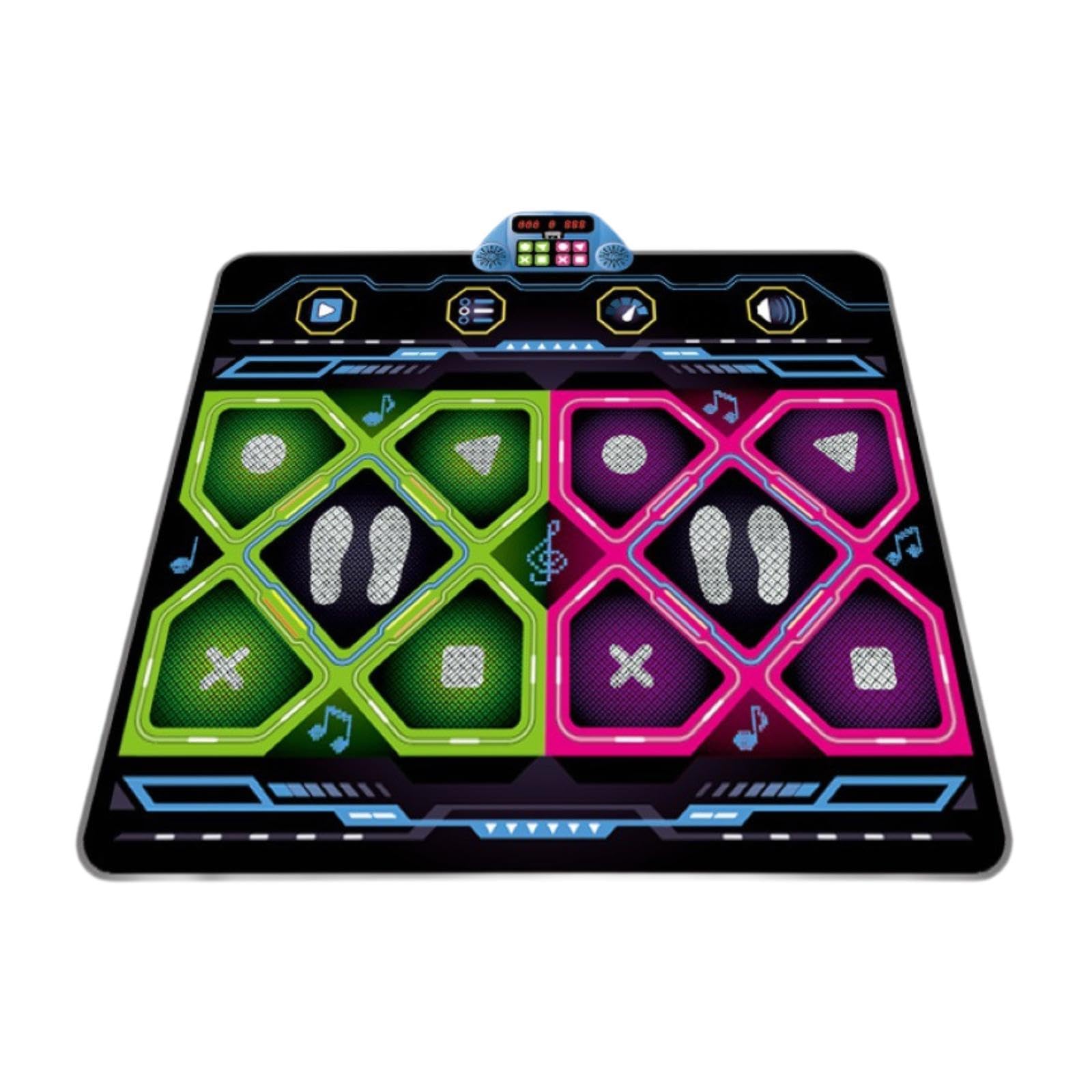 Milageto Tappetino da Ballo per 2 Giocatori, Divertente, interattivo, Portatile, Pratico, Facile da Usare, Resistente, Ideale Come Regalo.