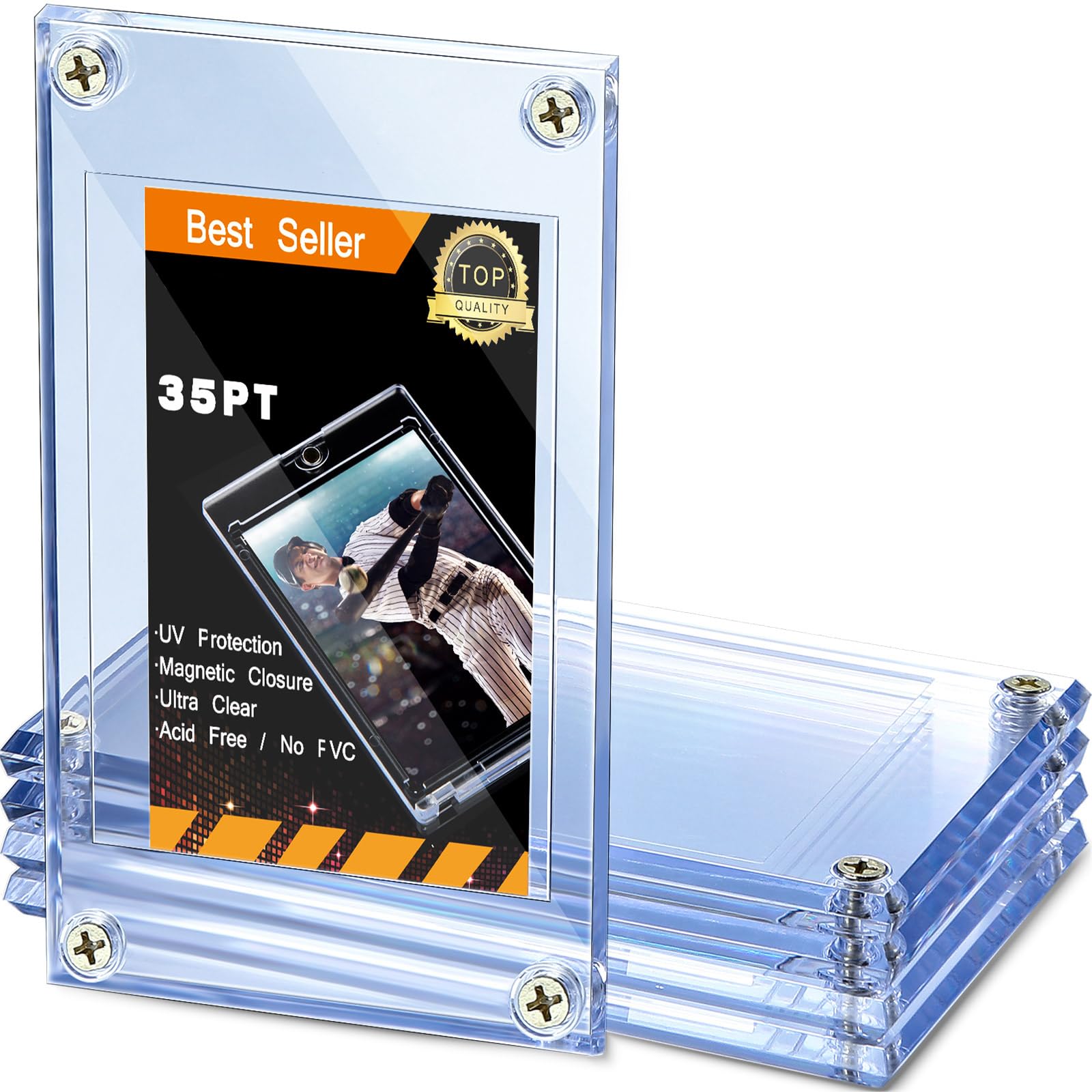 SCREW フォトカード Amazon.com: 5 Pieces 4 Screw Trading Card Protector, Baseball