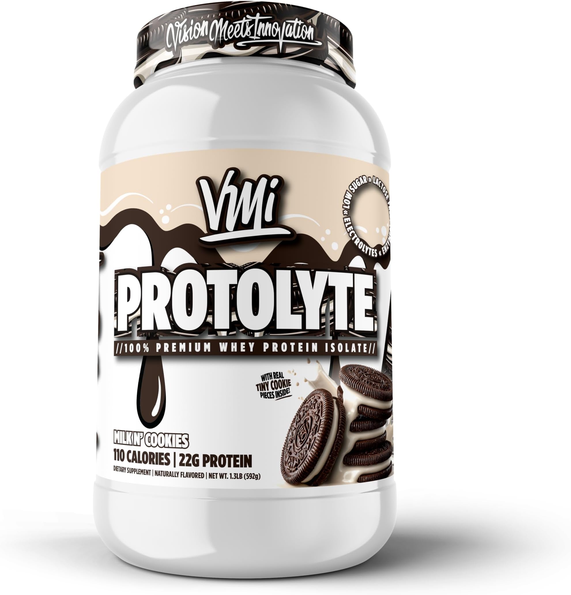 ProtoLyte Whey Isolate Protein Powder | Low Calorie Whey Protein Powder for Weight Loss | Protein Powder for Muscle Gain | Digestive Enzymes | Non-GMO (Milk and Cookies, 1.6 Pounds)