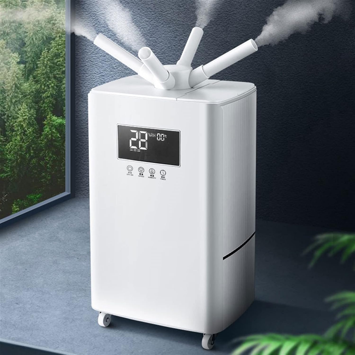 air humidifier Floor-Standing Top Fill Large-Capacity Commercial Timing Intelligent Constant Humidity and Automatic Shutdown Without Water 15L Bedroom humidifier (Size : B) (C)