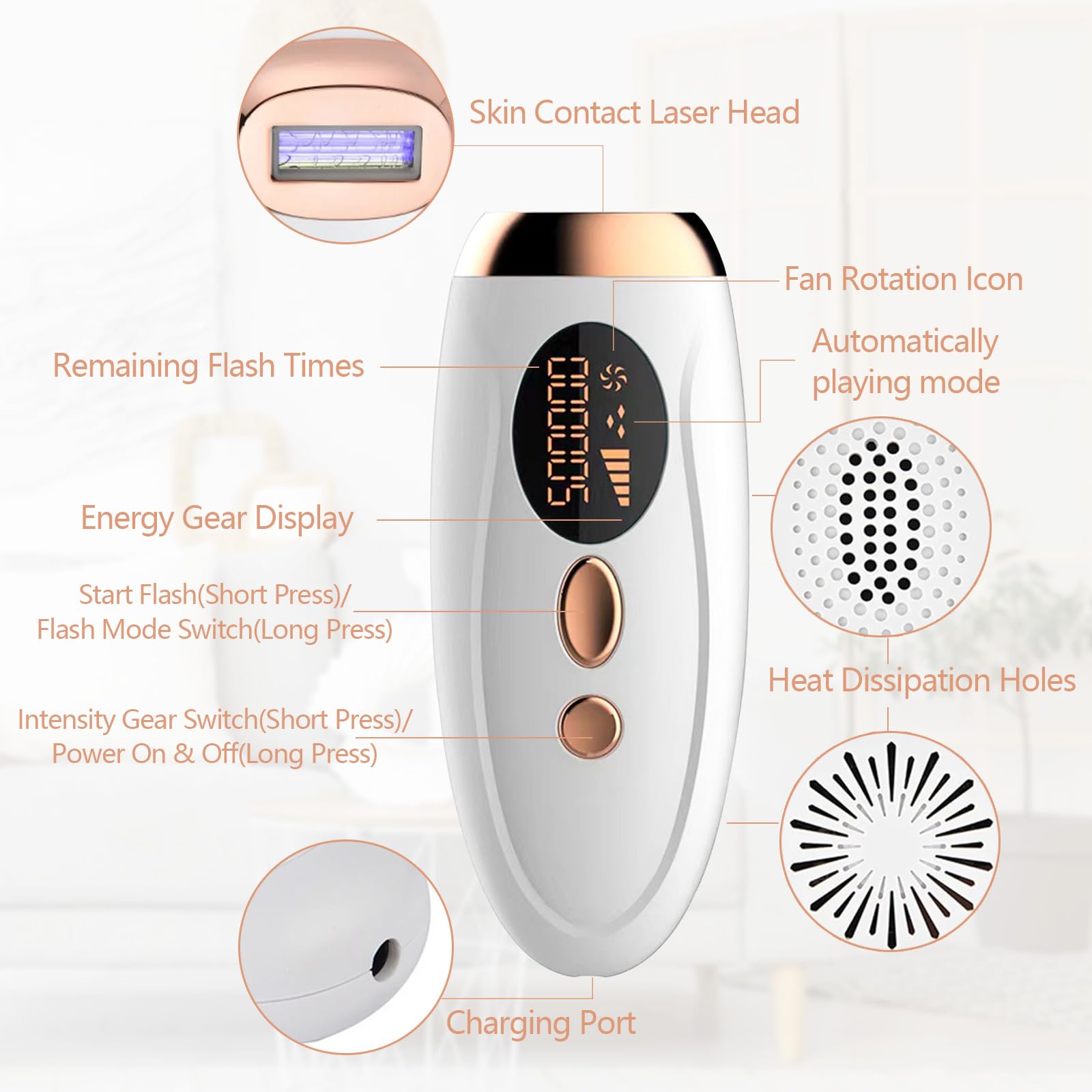 Depiladora Laser, IPL Depiladora Luz Pulsada Depilacion Maquina Mujer Hair Removal con Función de Refrigeración de Hielo 5 Niveles de Energía para Ingles Axilas Cara Cuerpo