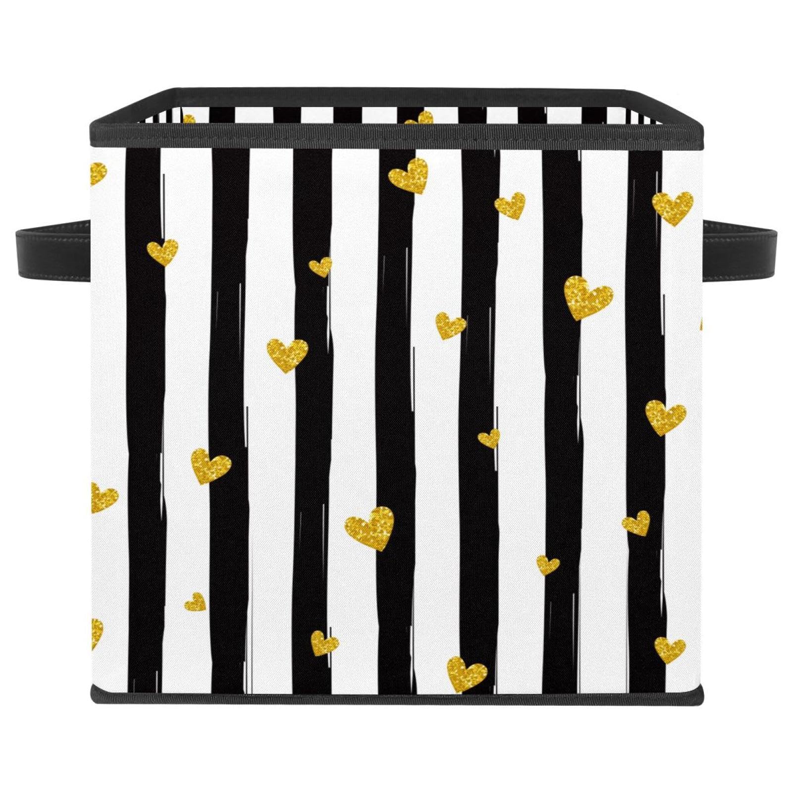 Boîte de rangement avec poignées cube pliable en tissu résistant pour le tri des vêtements