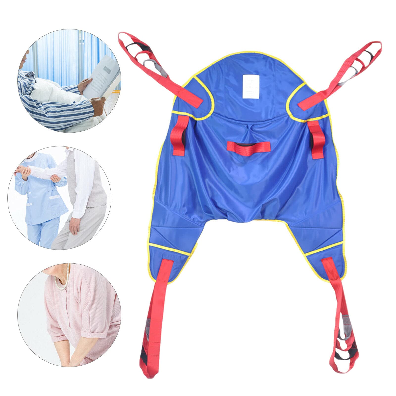 Waterproof Padded Bed Transfer Nursing Sling for Patient - Elderly Transfer Helper, Patient Lift Sling Full Body Medical Lift Equipment Transfer Belt 6 Hanging Rope
