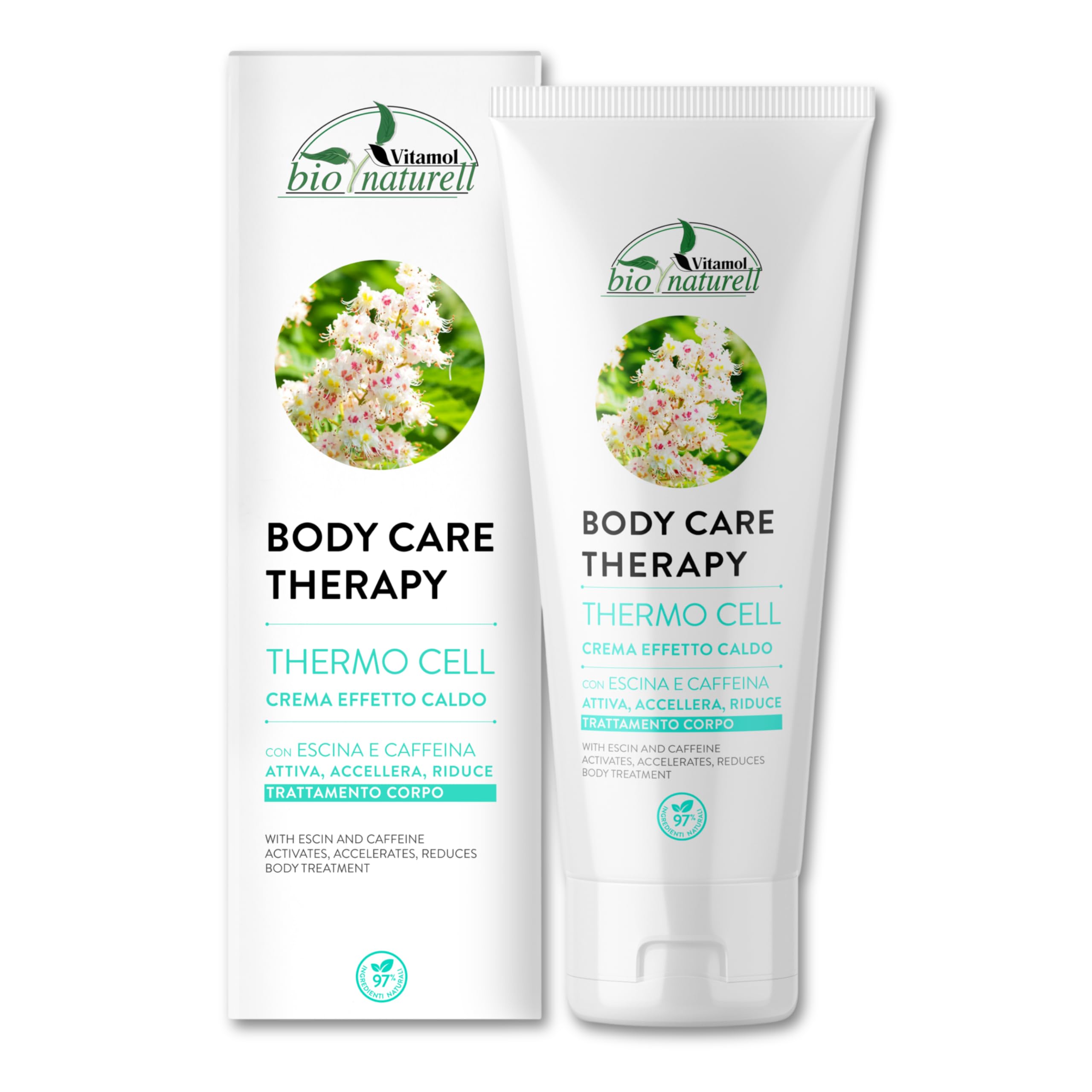 Vitamol Thermo Cell Anti-Cellulite Cream: Effetto Caldo - Trattamento Rafforzante e Drenante - 200 ml