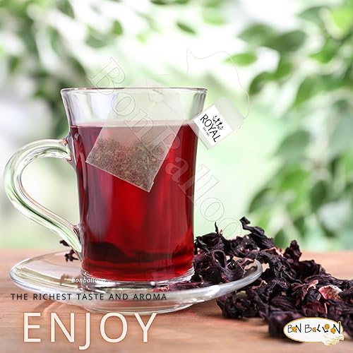 Miniatura 9 de Royal Natural Hibiscus Flower Tea Bags Pure Natural Seco Roselle Egipcio Herbario Libre de Cafeína Egipto Asuani Asuán Chai Hybiscus Hibscus Té