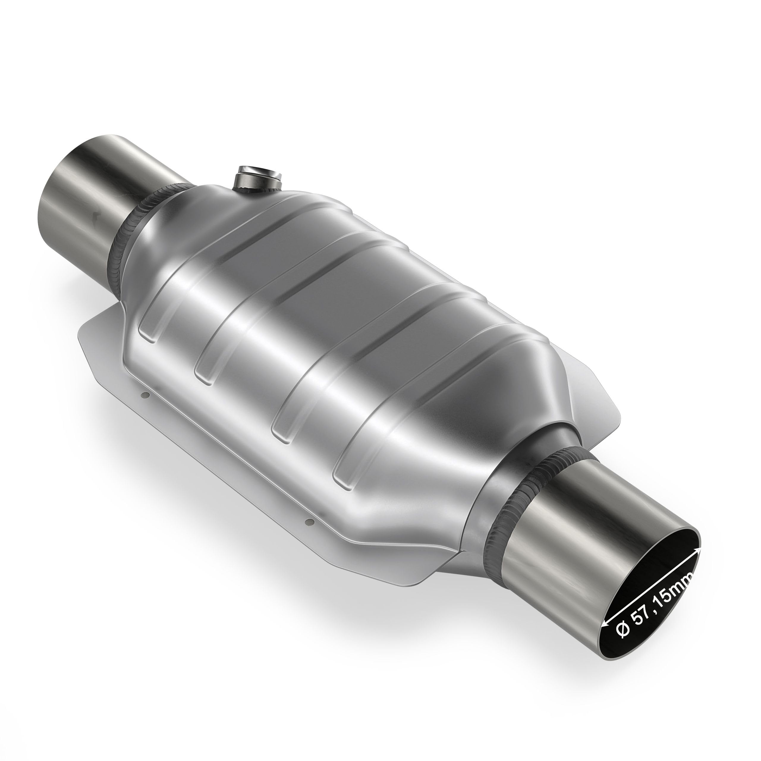 BLUETECH® 200 Zellen UNIVERSALL FLACH Sport Renn Katalysator Euro 4 Norm Metall 101mm 103R. ID Anschluss 57,15 mm / 2,25" bis 4.0l Motoren.