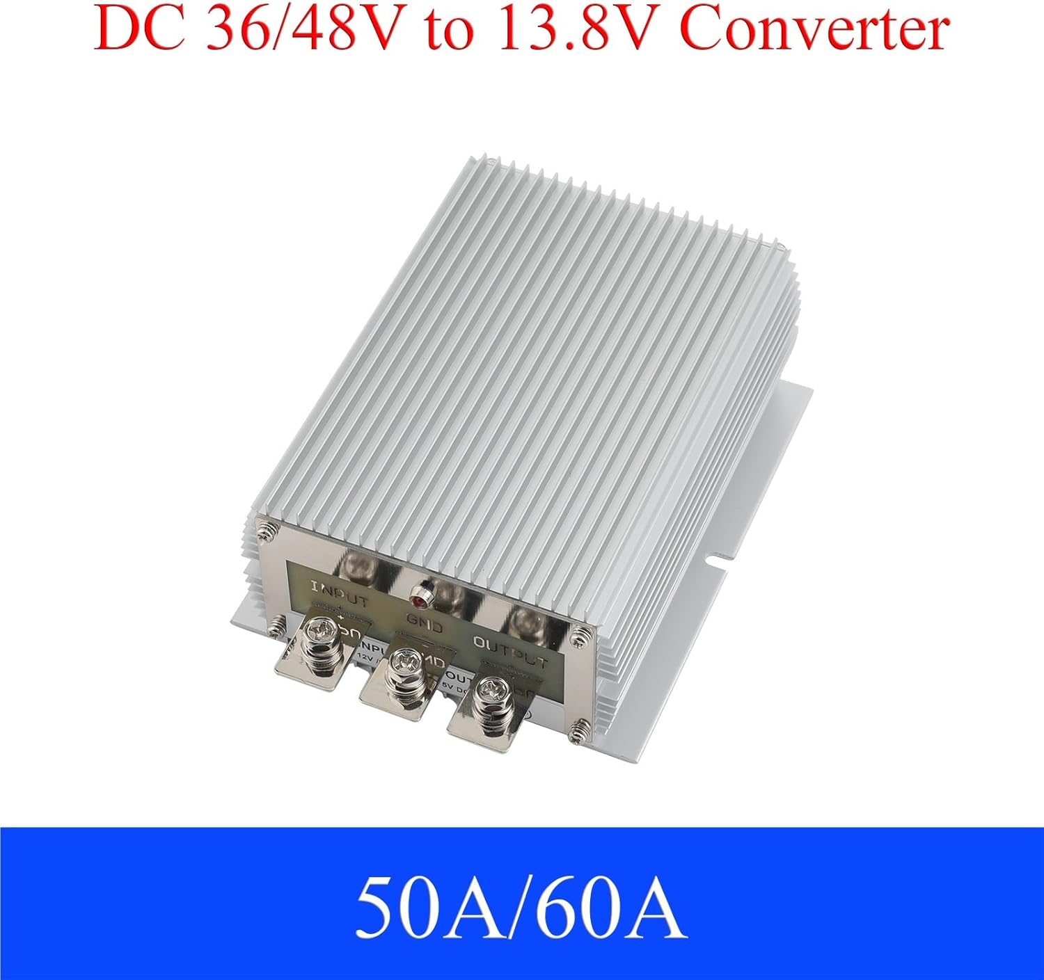 1pcs 36V/48V to 13.8V DC Power Converter 50A 60A Auto Buck Regulator Step Down Voltage Supply Module for Car(60A Type-B)