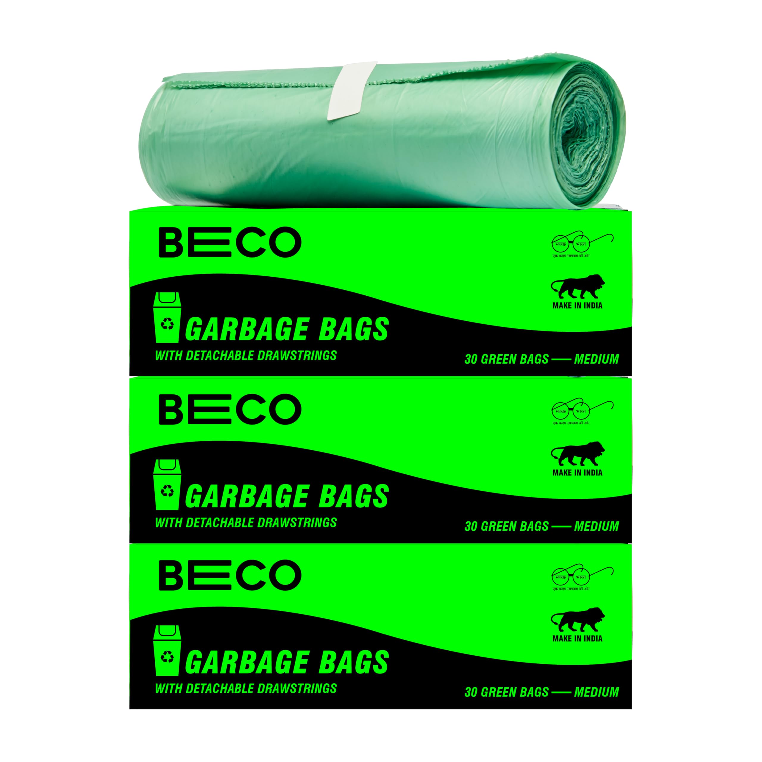 See full amazon price history chart for Beco Garbage Bags for Dustbin | 90 Pcs | Medium 19 X 21 Inches | Pack of 3 | Green | Dustbin Bag/Trash Bag with detachable drawstrings Beco Garbage Bags for Dustbin | 90 Pcs | Medium 19 X 21 Inches | Pack of 3 | Green | Dustbin Bag/Trash Bag with detachable drawstrings (B0C23JH4B4) Amazon Price History, Amazon Price Tracker