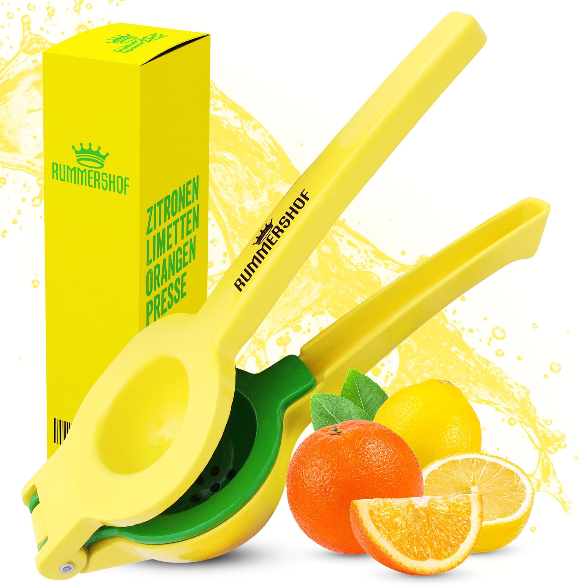 Rummershof Juicer - Manual Lime, Lemon, Orange Press: Aluminium, Glass, 0.75 Liters, Portable
