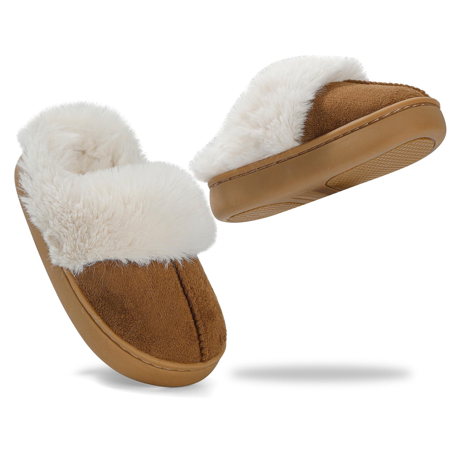 LACOFIA Chaussons Hiver Filles Garçons Pantoufle Peluche pour Enfant Chaussures Chaud de Maison Chausson Antidérapantes Super Doux