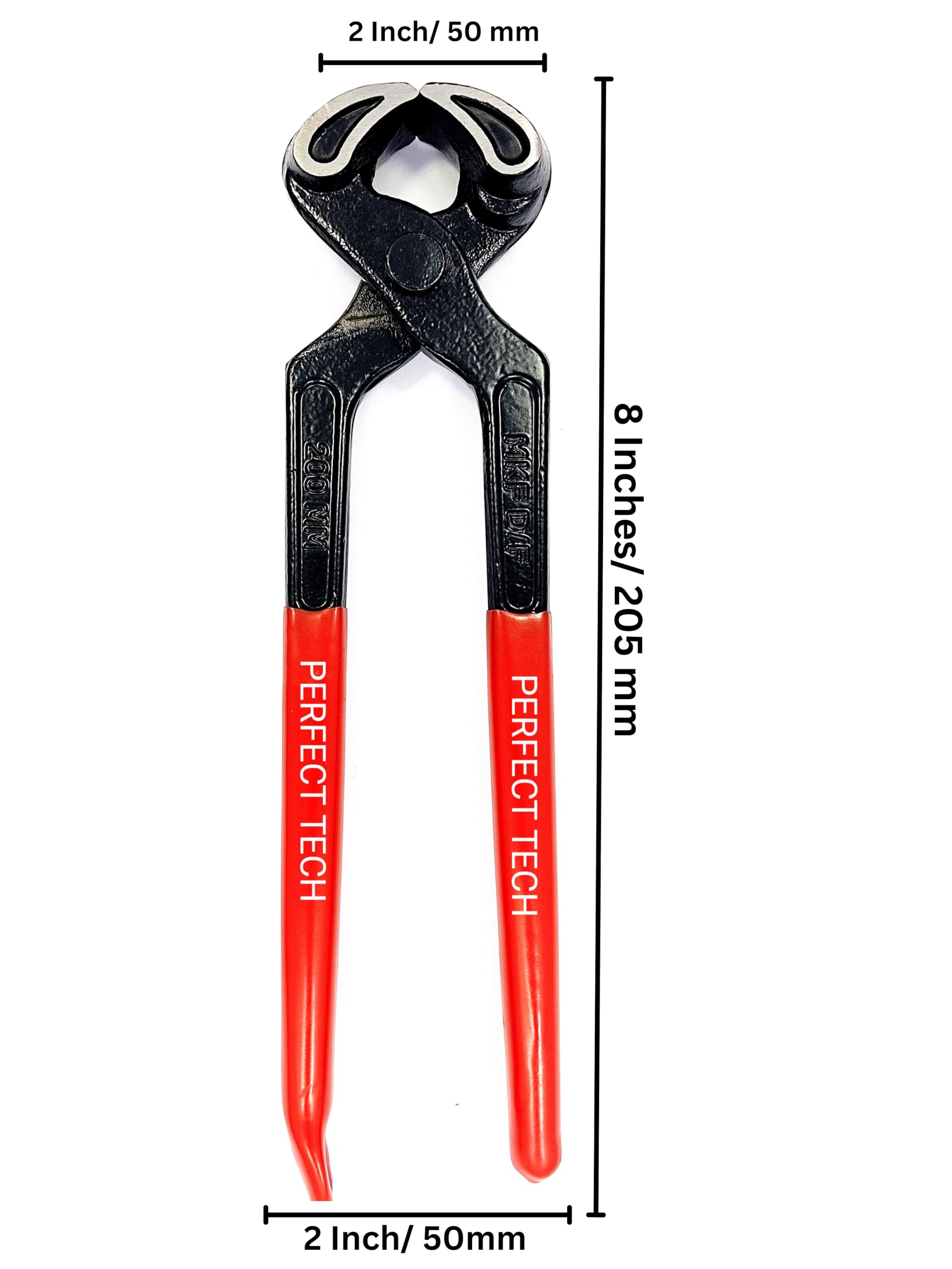 PERFECT TECH 8 Inch Drop Forged Cobler Pincer | Steel Pincer/Nail Puller/Nail Cutter | Pincers Tools Pliers | Pincer For Woodworking And General Works | Tools Kit | 2 in-1 Multi Purpose | Heavy Duty