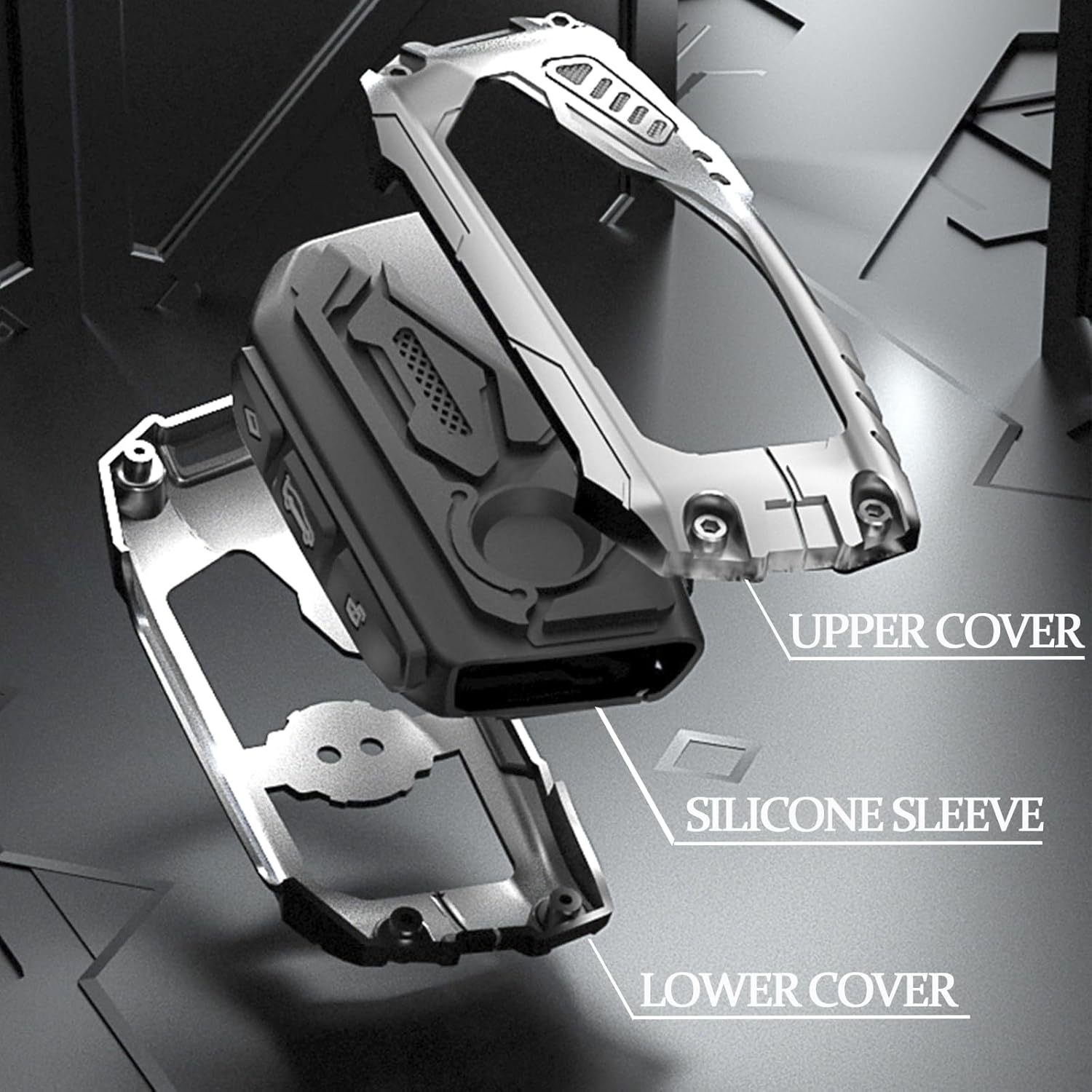 Key Fob Cover for BMW with Keychain, Key Fob Case Compatible with BMW 2 3 4 5 6 7 Series X1 X2 X3 X5 X6 Accessories(A-Model-Black) - Image 4