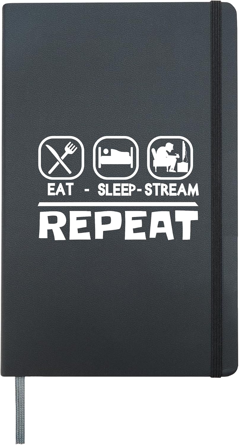 TV-Streaming TV-stream-repeat Streamer TV-series TV-Streamer Hardcover Journal, Black